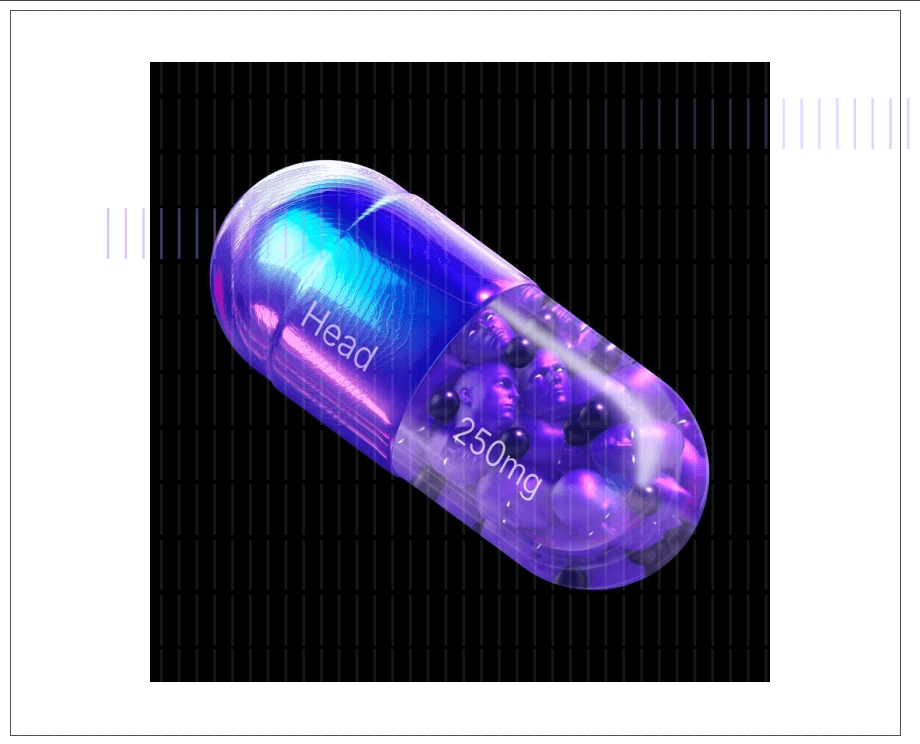 3D purple capsule representing incubation